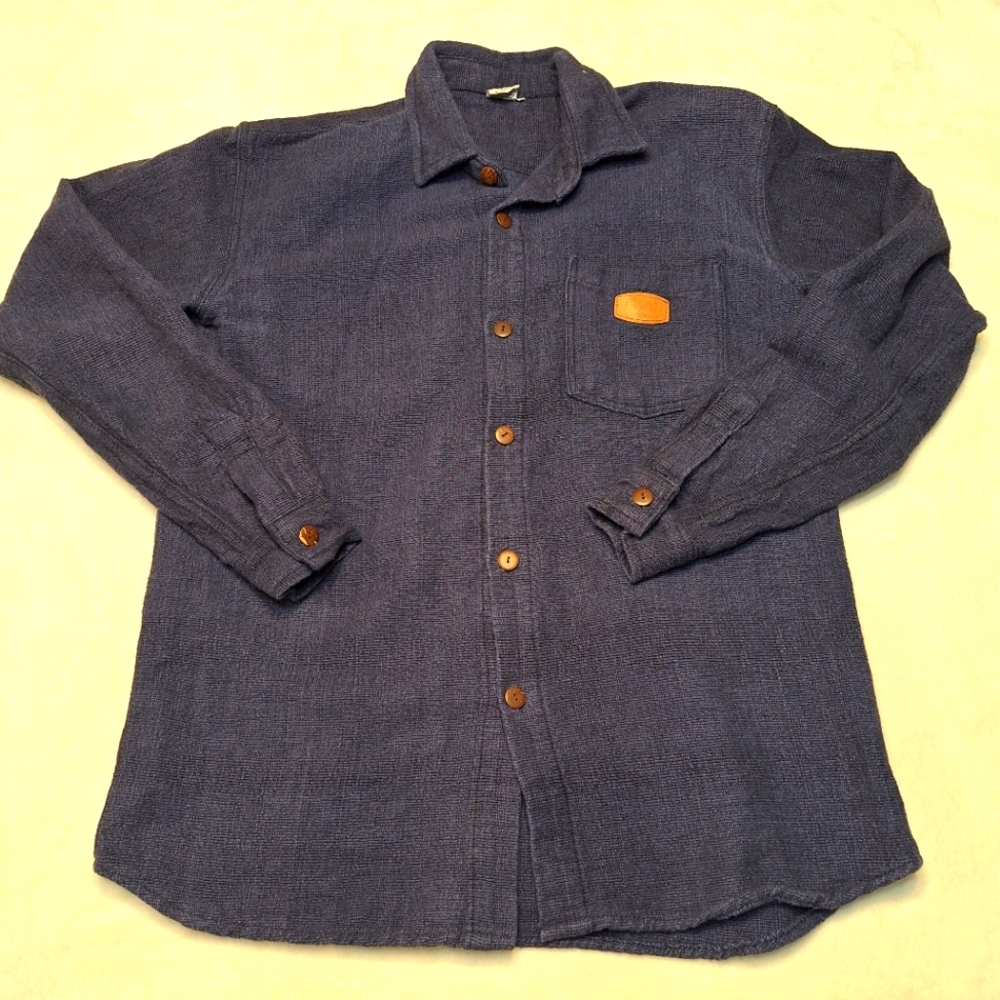 The Outpost New Zealand Mens Shirt XXLarge Blue Heavy Pocket Casual Outdoor